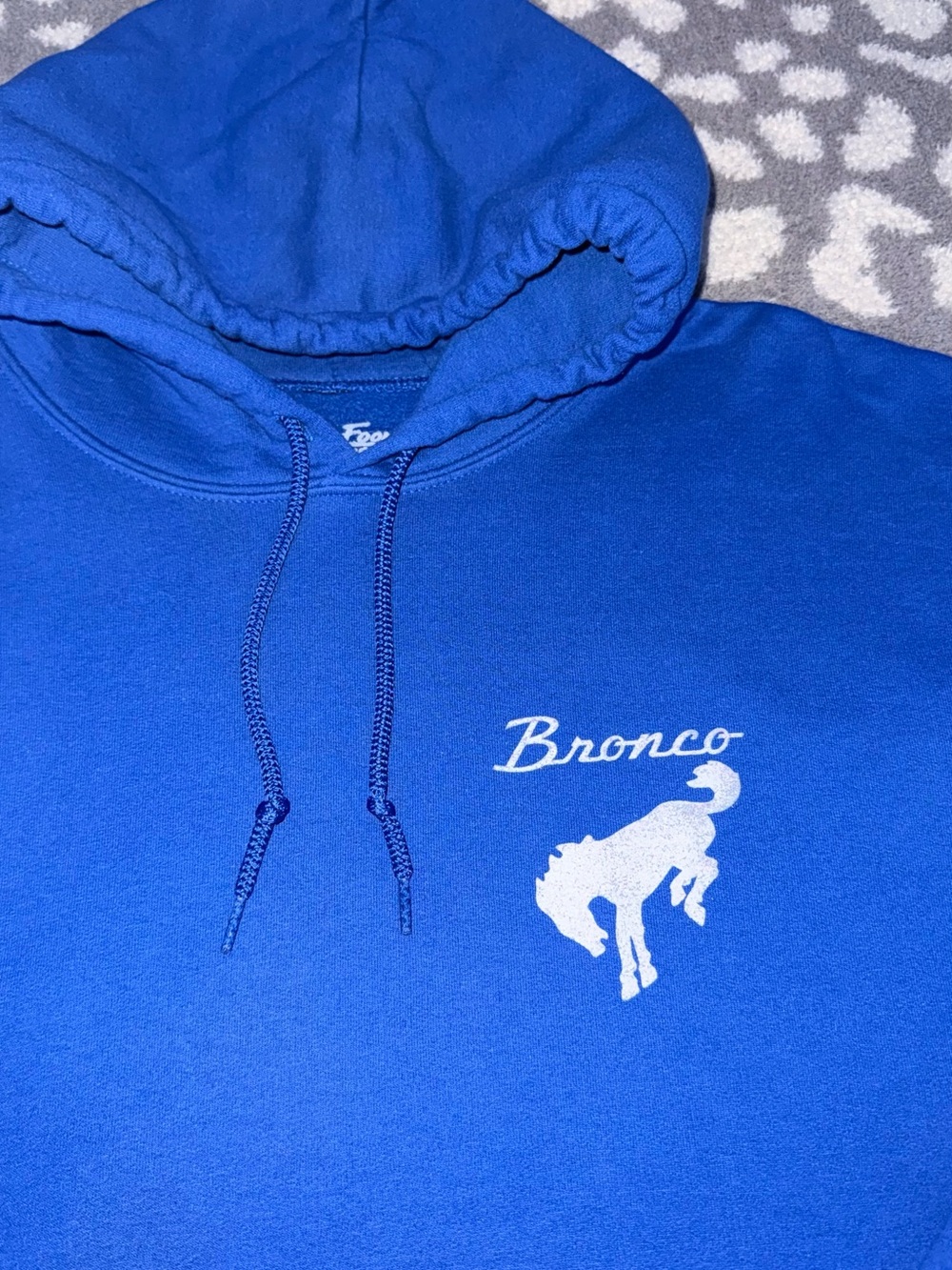 Altar’d State “Bronco” Mustang Logo Hoodie Royal Blue Size L - Picture 3 of 6